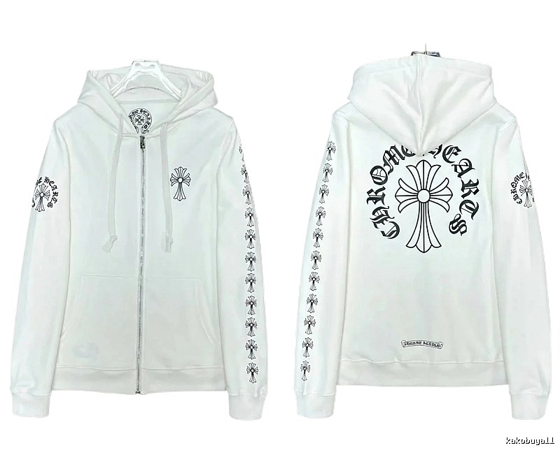 Chrome Hearts Cross Cool Style White Hoodie