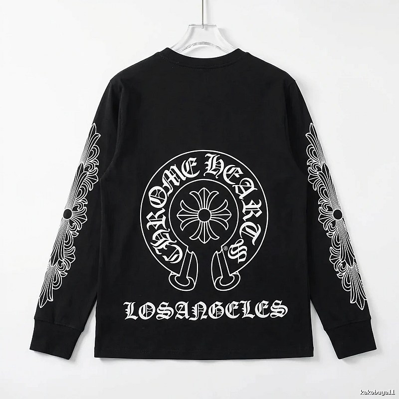 Chrome Hearts Cross Flower Dark Style Black Long Sleeve