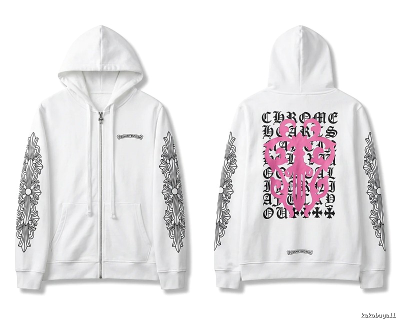 Chrome Hearts Cross Flower Trendy and Cool Style White Sweatshirt