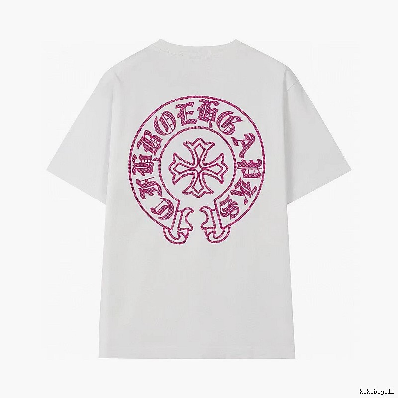 Chrome Hearts Cross Print Street Style White T-Shirt