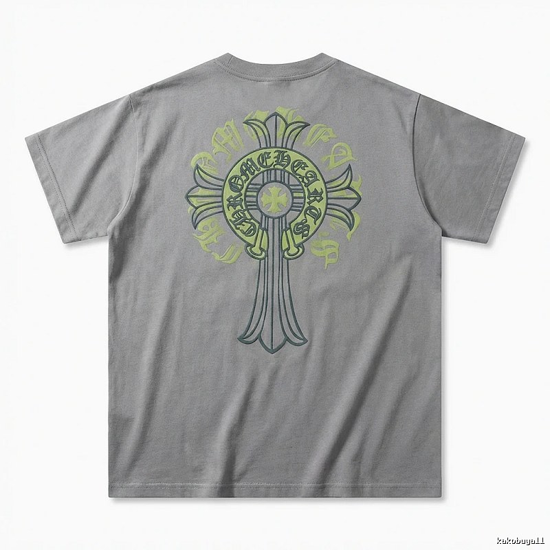 Chrome Hearts Cross trendy brand Grey T-shirt