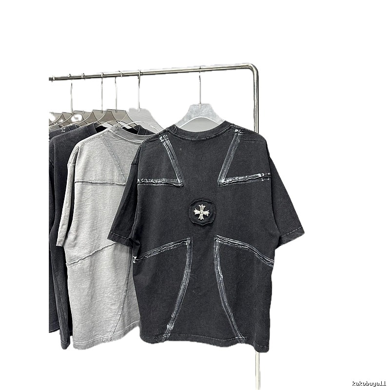 Chrome Hearts Cross Vintage Distressed Black Short-sleeve T-shirt
