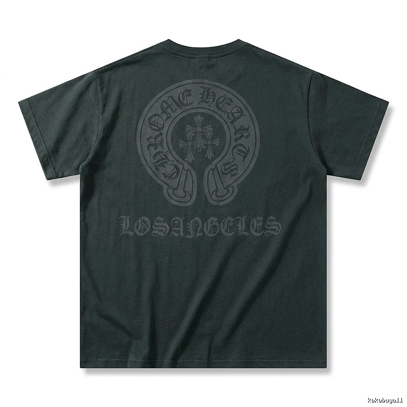 Chrome Hearts Gothic Style Dark Grey T-shirt