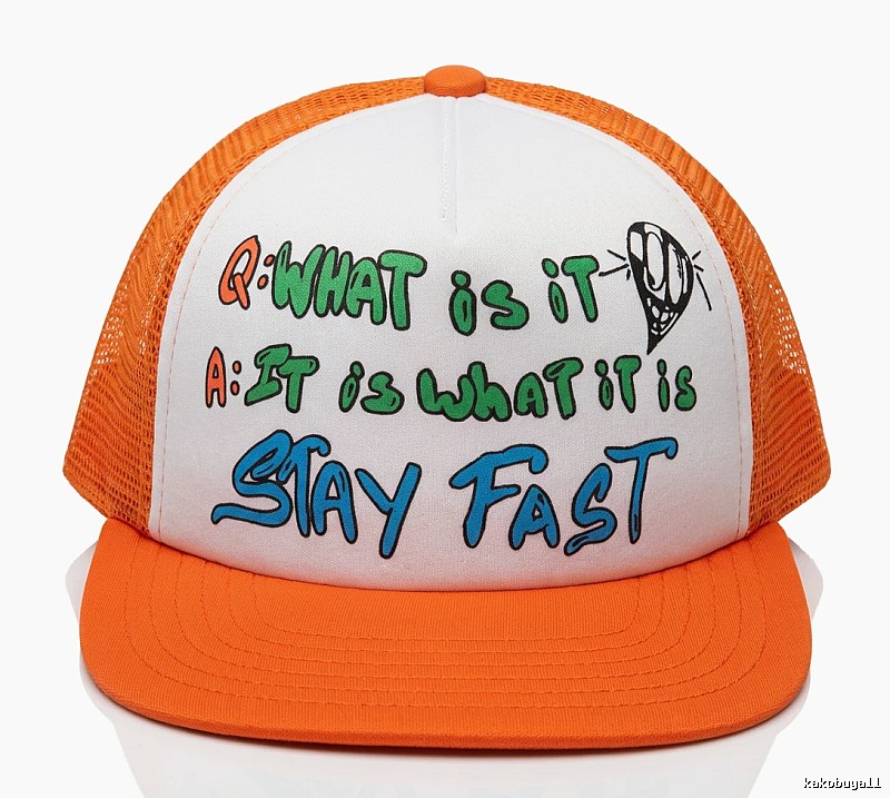 Chrome Hearts Graffiti Style Orange and White Hat