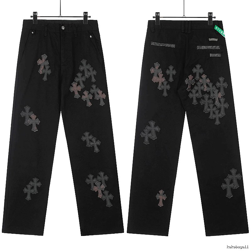 Chrome Hearts Patterned Graphic jeans Light Denim Jeans with Polished Detail