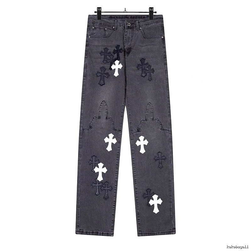 Chrome Hearts Relaxed Graphic jeans Light Denim Jeans with Designer-Inspired Detail