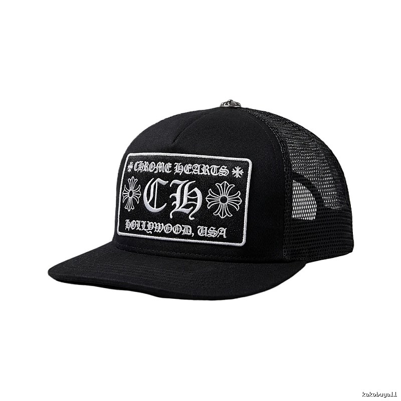 Chrome Hearts retro-style black cap