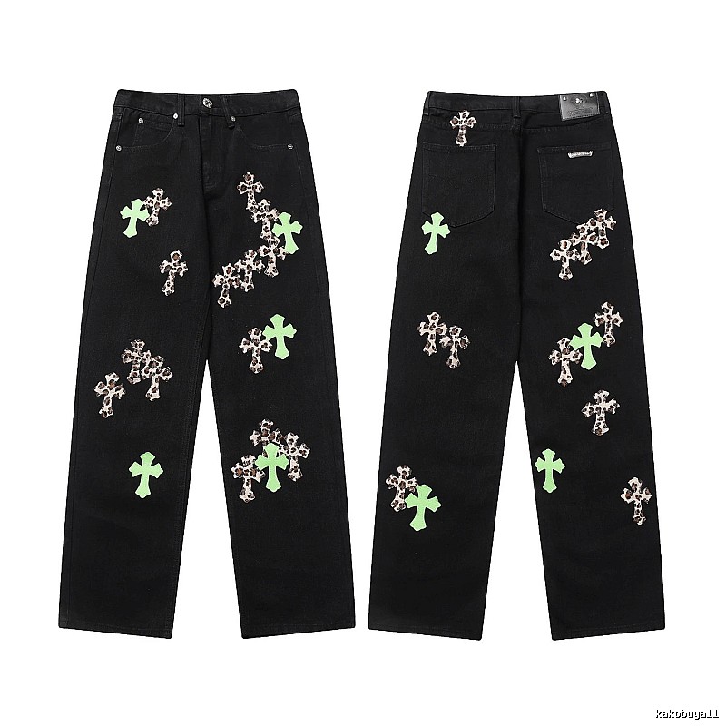 Chrome Hearts Summer Graphic jeans Light Denim Jeans with Bold Graphic