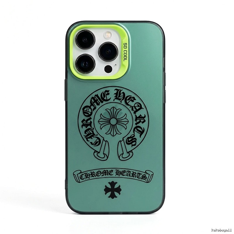 Chrome Hearts trendy and cool style light green iPhone case