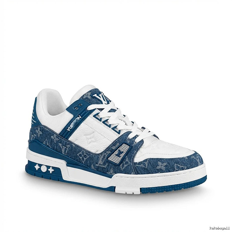 Classic blue and white sneakers of Louis Vuitton