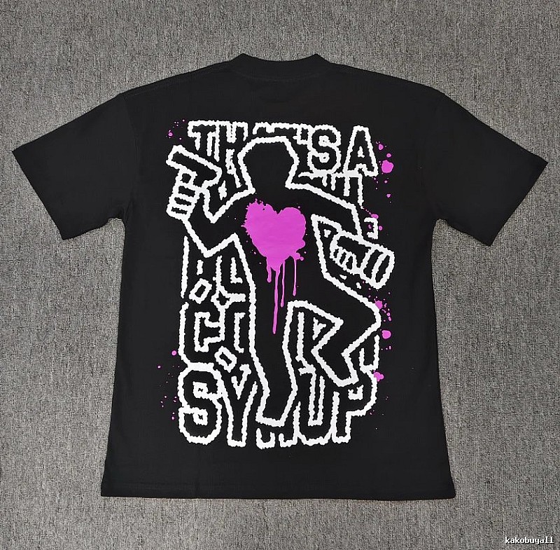 CLOT Heart Graffiti Street Style Black Short-sleeve T-shirt