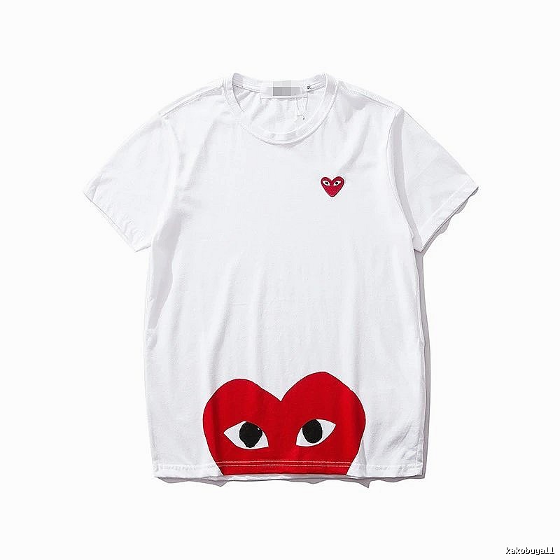 Comme des Garcons PLAY 2021-49 Red Style 2149 Heart Logo T-Shirt Resort Wear