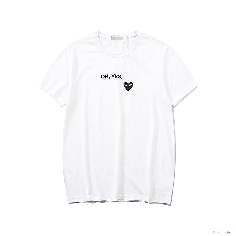 Comme des Garcons PLAY 2021-87 White Style 2187 Heart Logo T-Shirt Statement Graphic