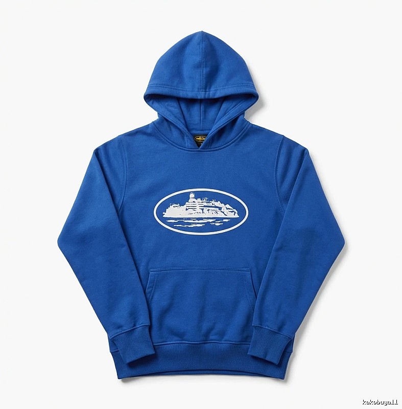 Corteiz Boat Logo Trendy Blue Sweatshirt