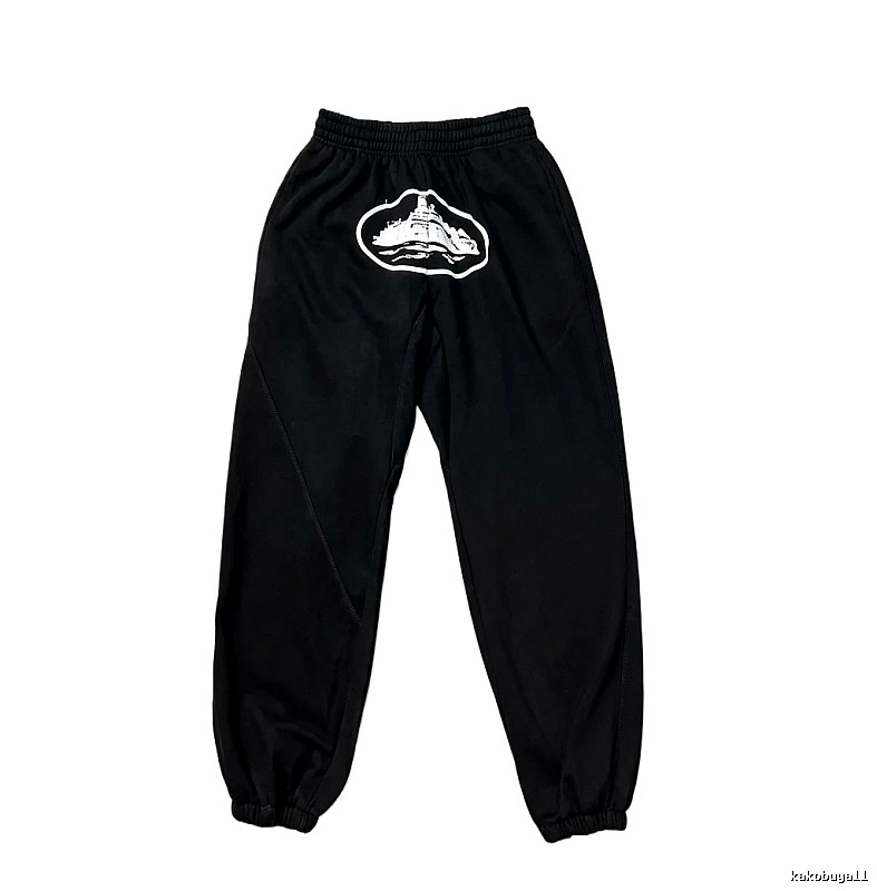 Corteiz Printed Casual Black Pants