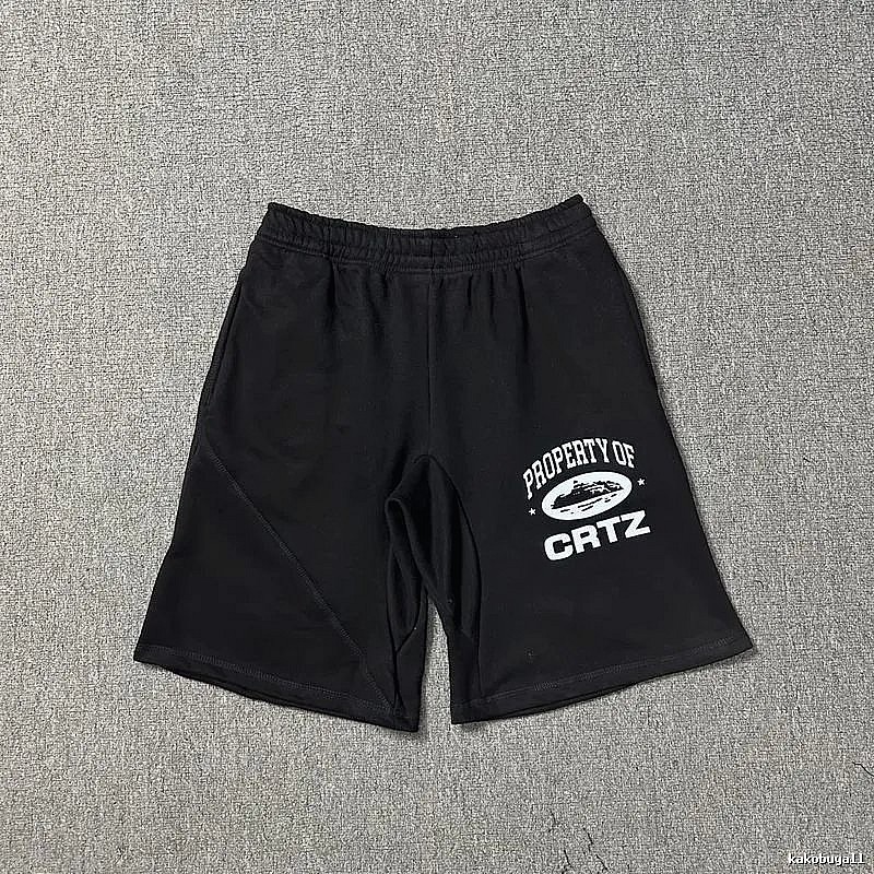 Corteiz trendy black shorts