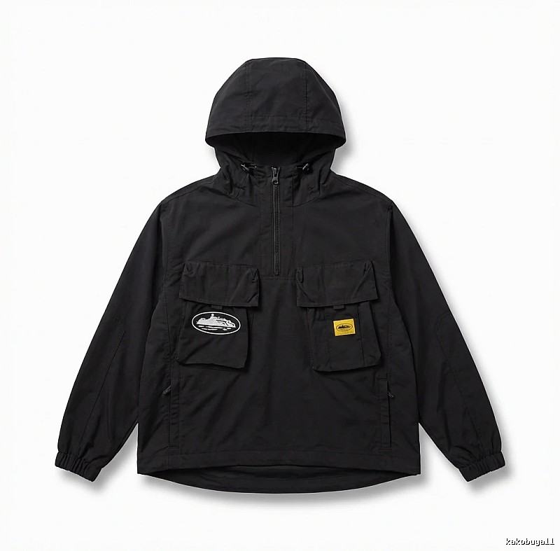 Corteiz Workwear Style Black Jacket