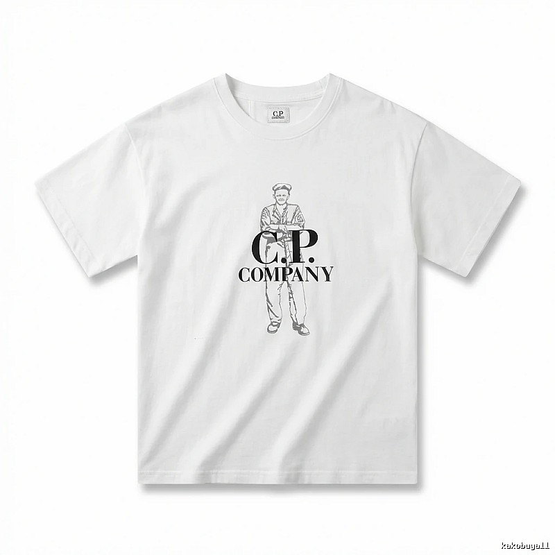 C.P. Retro Style White T-shirt