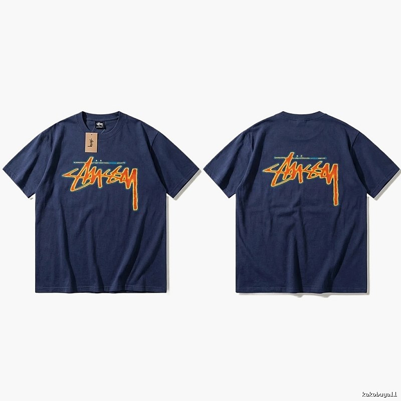 Dark blue T-shirt with Stussy graffiti style