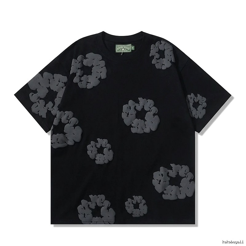 DENIM TEARS Dark Style Black Short-Sleeve