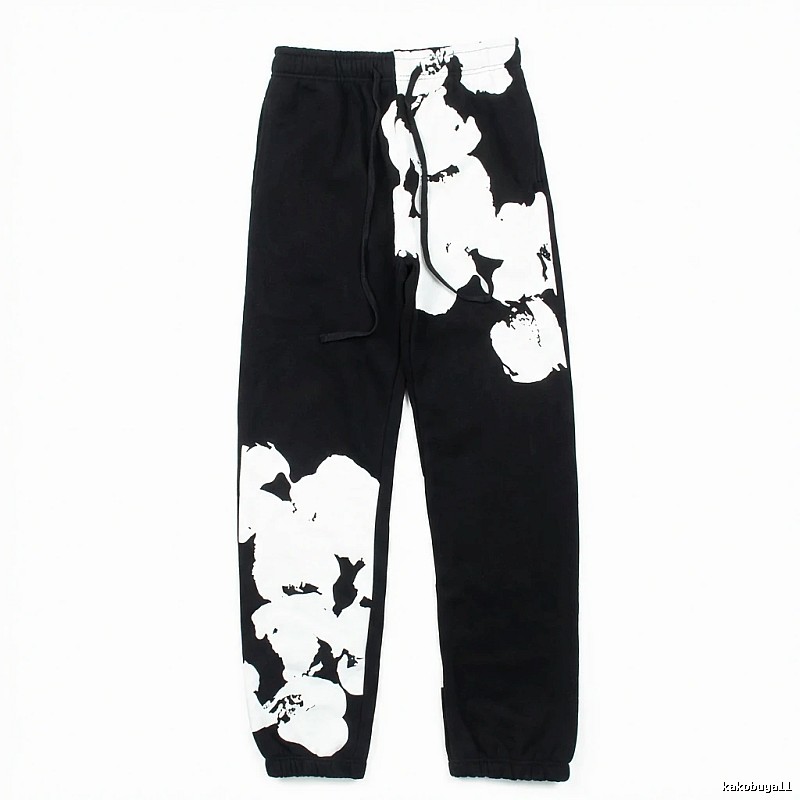 DENIM TEARS Ink-wash Style Black Sweatpants