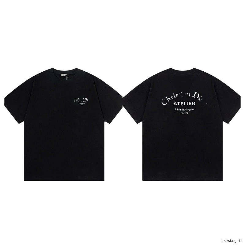 Dior Atelier Minimalist Style Black Short-sleeve T-shirt
