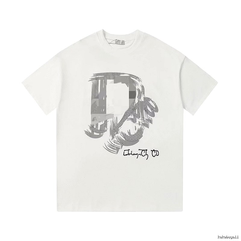 Dior Graffiti Collection Trendy & Cool Style White Short-sleeve T-shirt