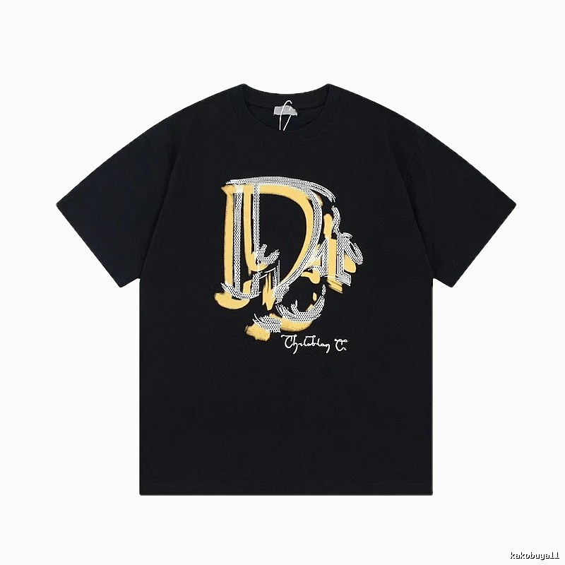 Dior Graffiti Print Street-style Black T-Shirt