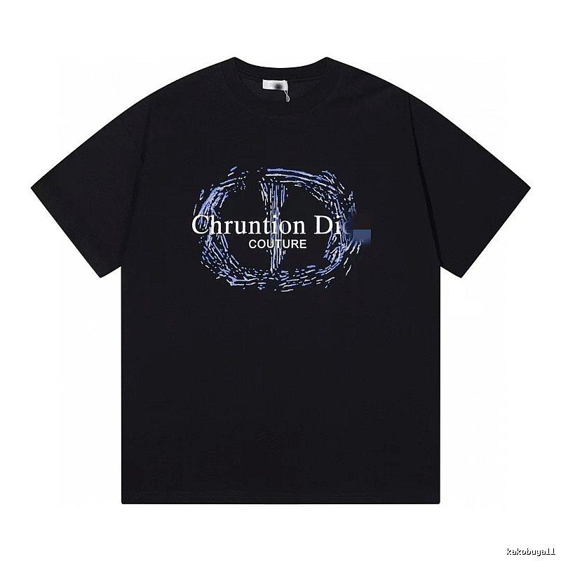 Dior Haute Couture Graffiti-style Black Short-sleeve T-shirt