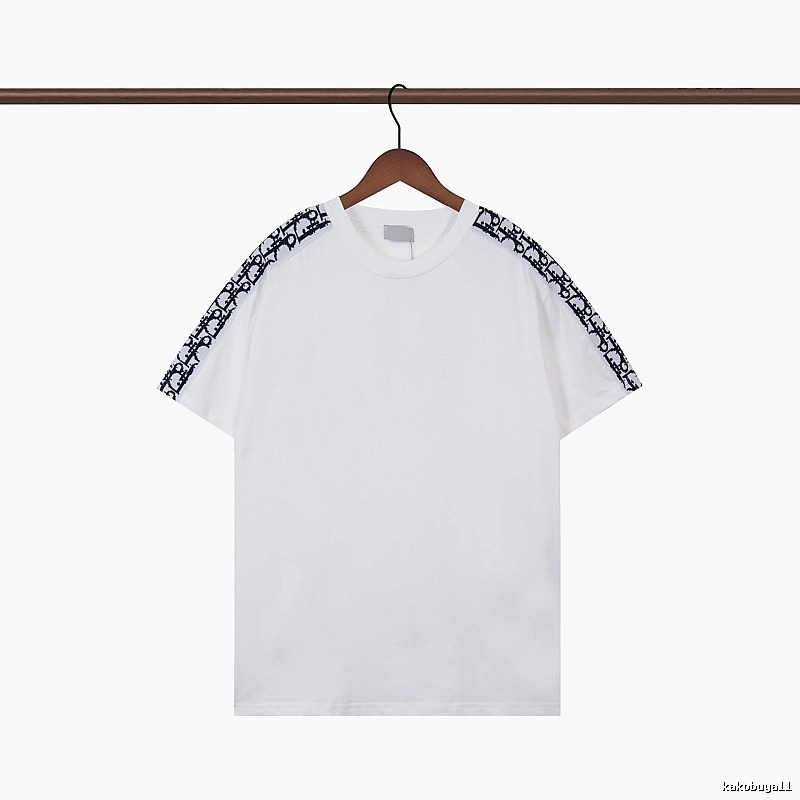 Dior Monogram Logo Tape Casual White T-Shirt