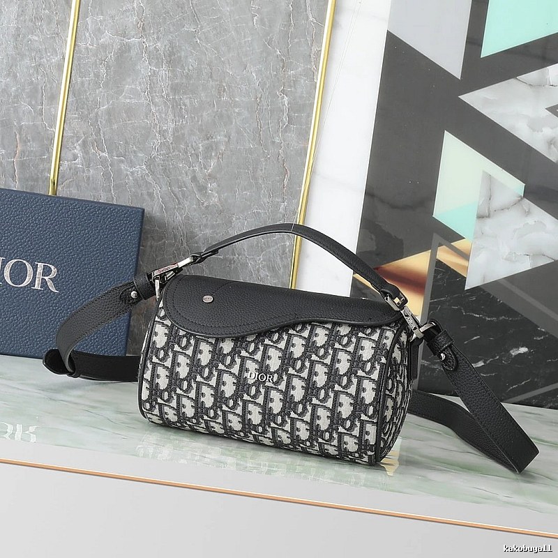Dior Oblique shoulder bag Blue Curved