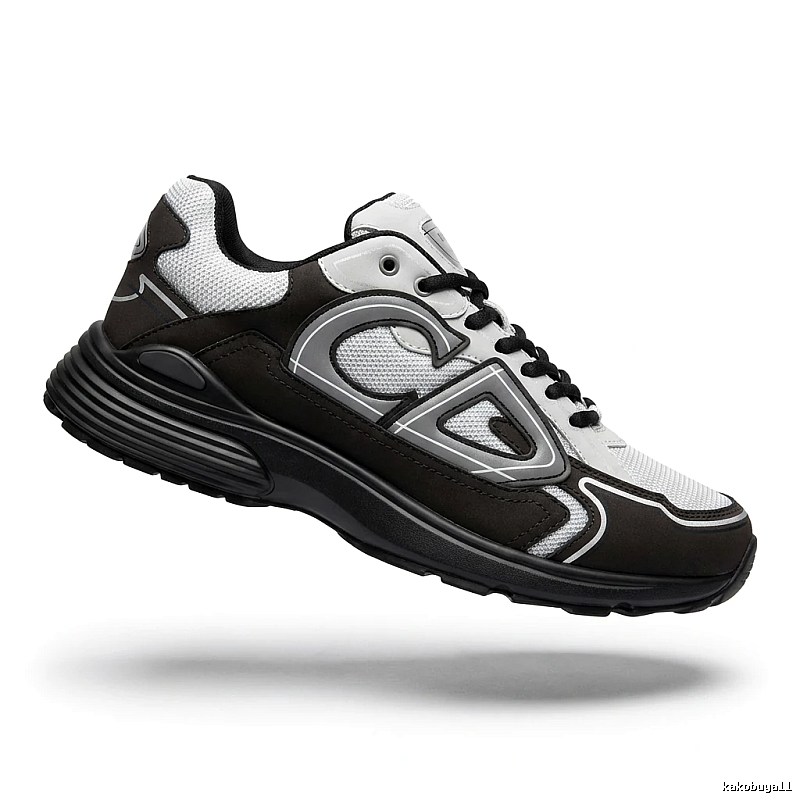 Dior retro black and white sports shoes