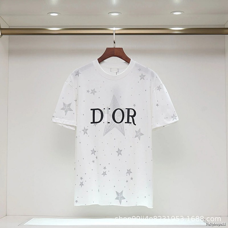 Dior Star Print Cool & Trendy Style White T-Shirt