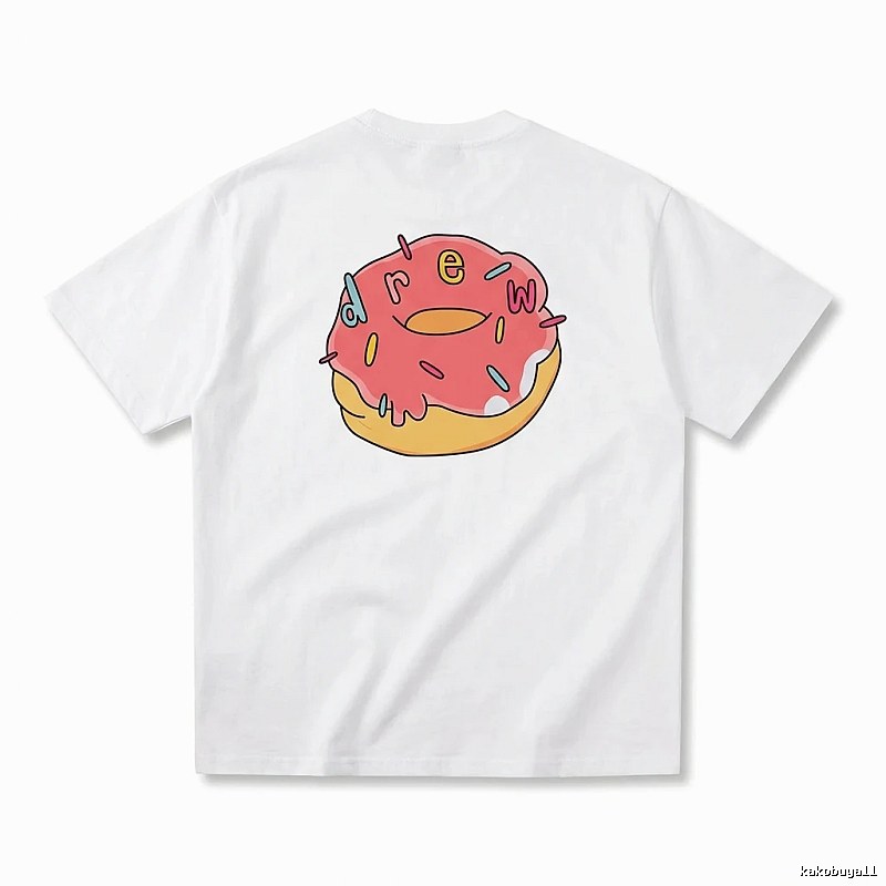 DREW Donut Cartoon White T-shirt