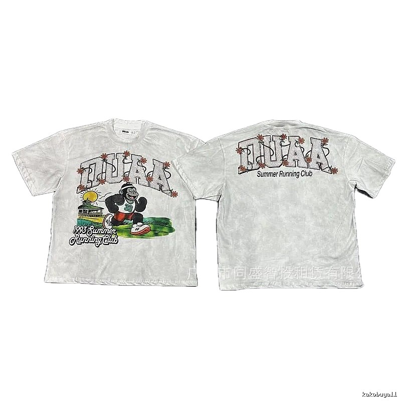 DUAA Summer Running Vintage Style White T-Shirt