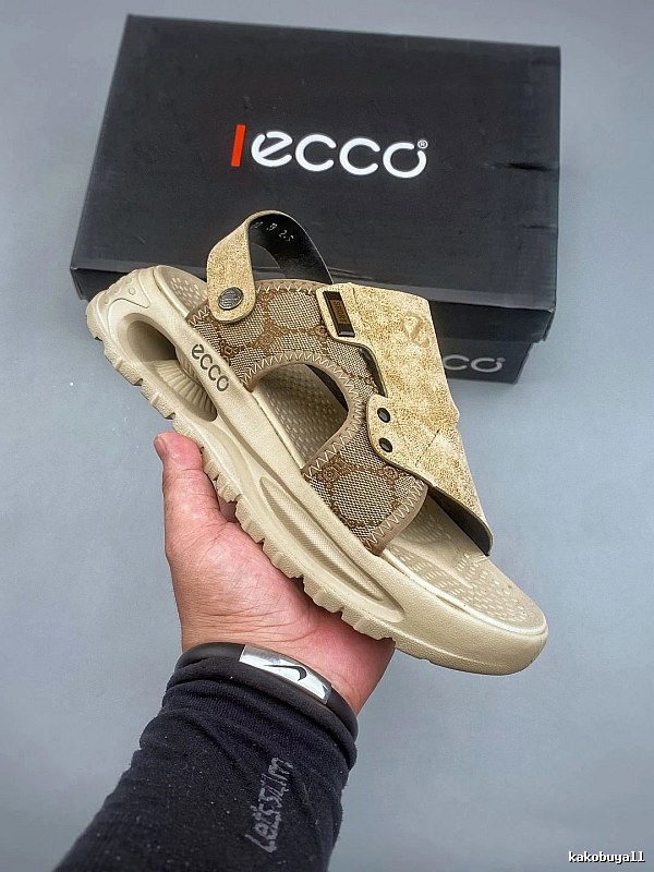 ECCO Outdoor Sandals, Beige and Leather-Look Upper