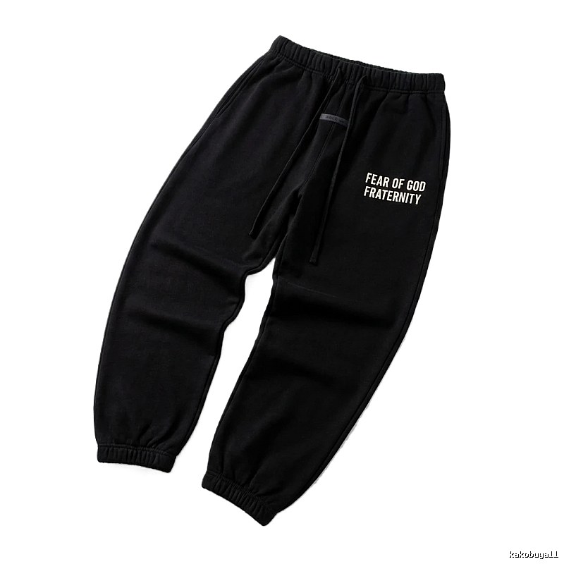 ESSENTIALS minimalist style black sweatpants