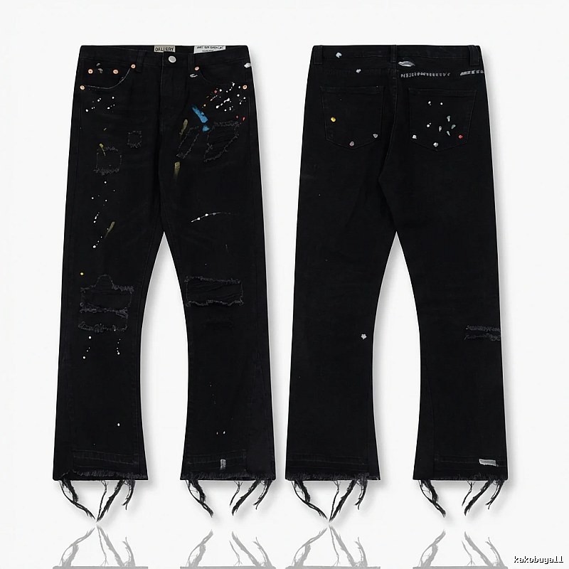 Gallery Dept Ripped Trendy Black Jeans