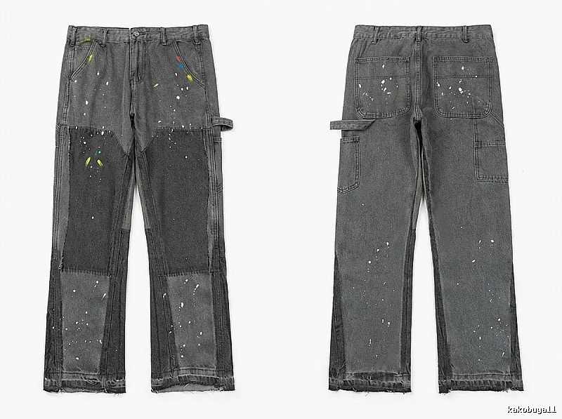 Gallery Dept. Stitched Graffiti Style Grey Pants