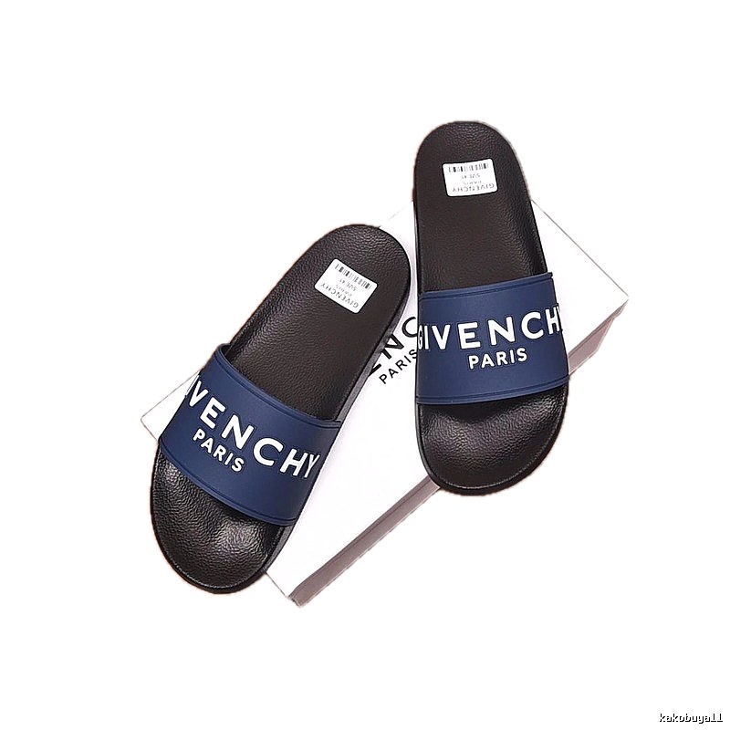 Givenchy Casual Letter Print Navy Blue Slides