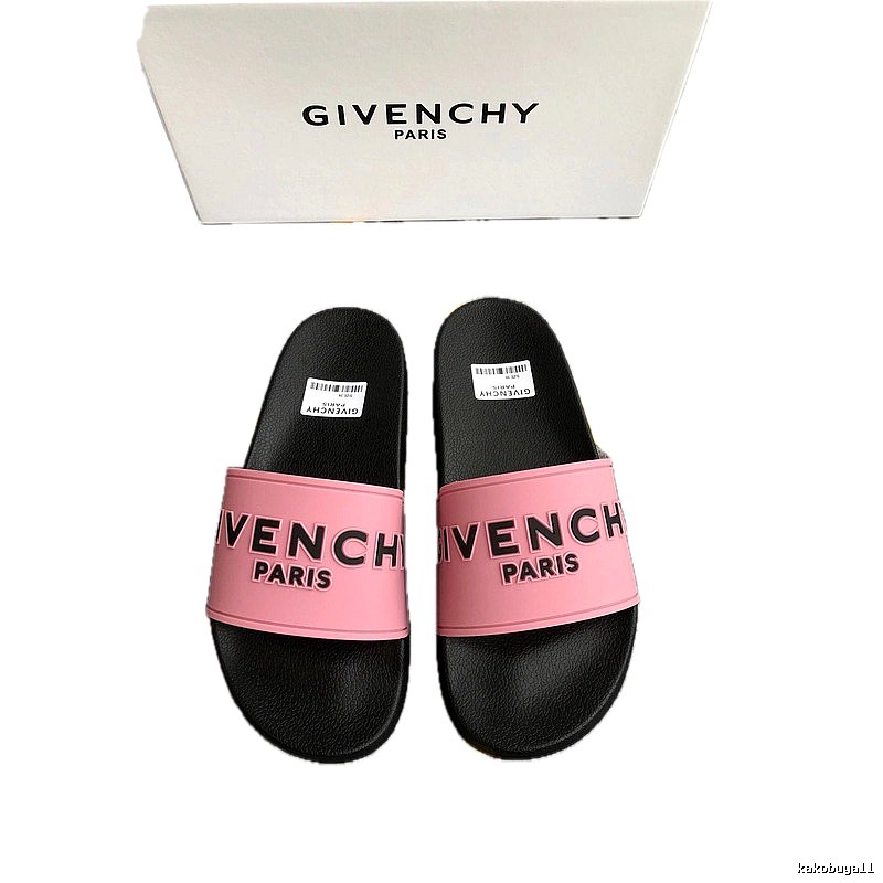 Givenchy Trendy Black & Pink Letter Print Slides
