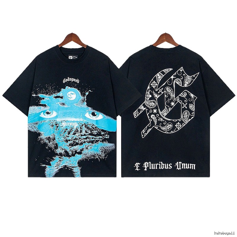 Godspeed Paisley Street Style Black Printed T-Shirt