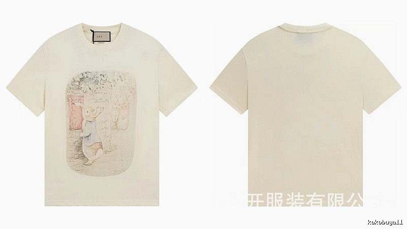 Gucci x Peter Rabbit Co-branded Vintage-style Off-white T-Shirt