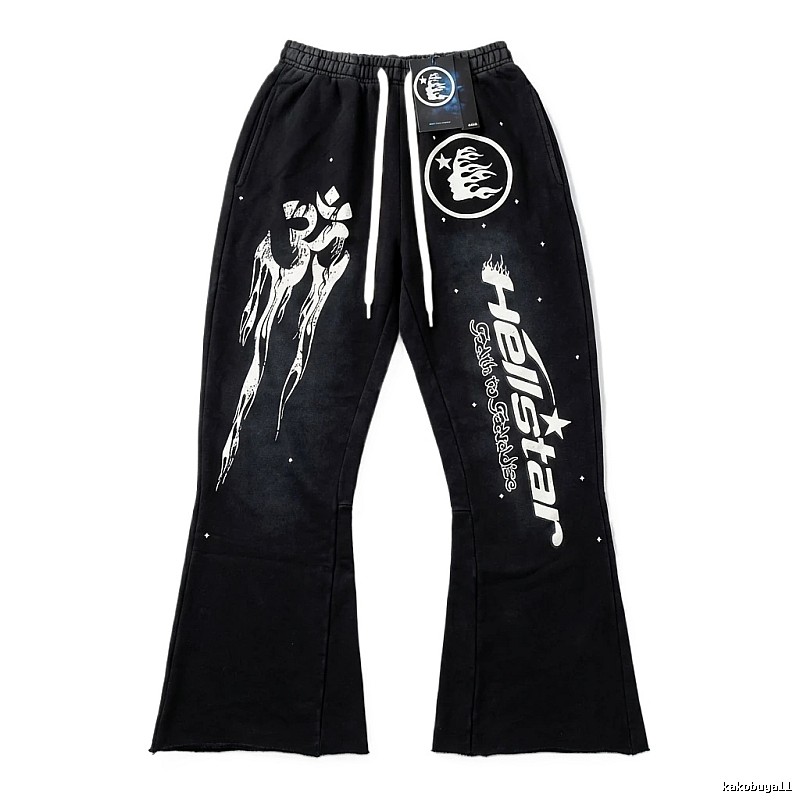 Hellstar dark style black long trousers