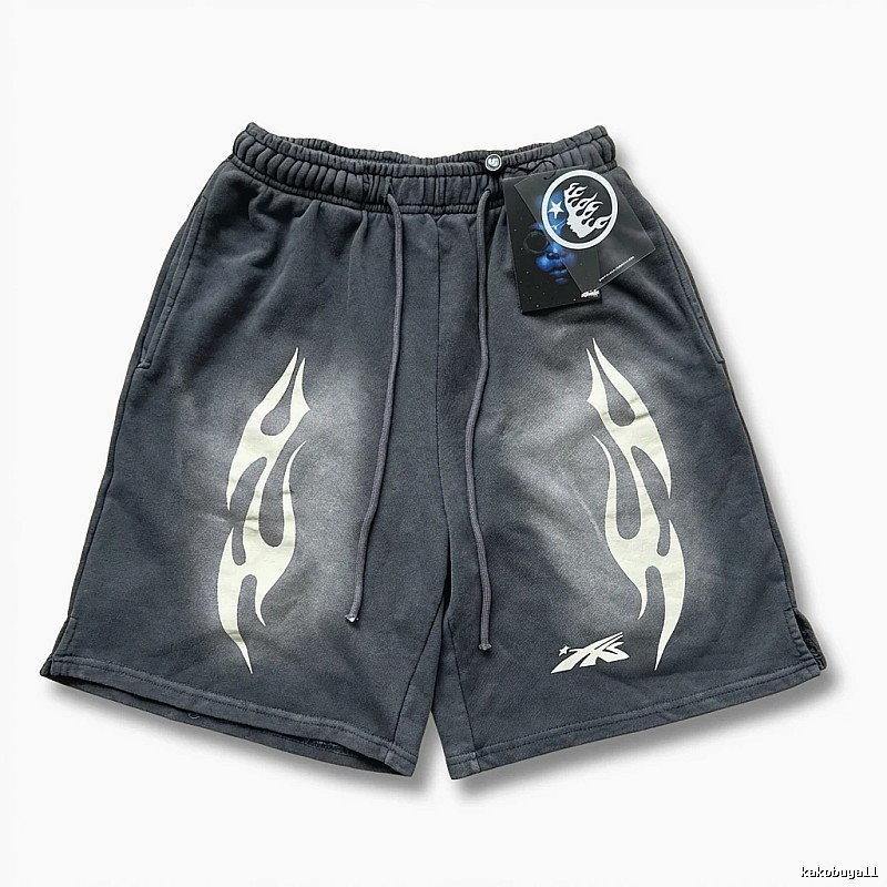 Hellstar Flame Dark Style Shorts