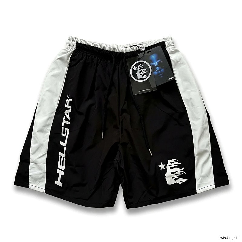 Hellstar Street Style Black and White Shorts