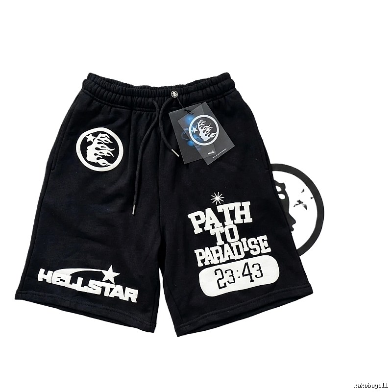 Hellstar Trendy Style Black Shorts