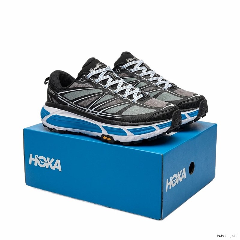 HOKA Off-Road Cool Black and Blue Shoes