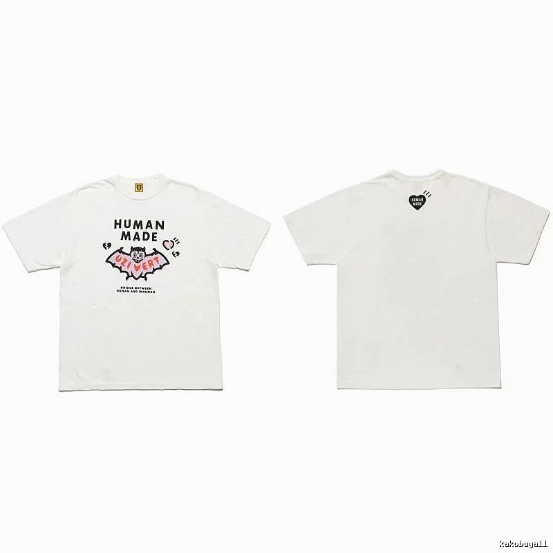 Human Made Casual Heart logo T-shirt Black Green Human for Comfortable Styling
