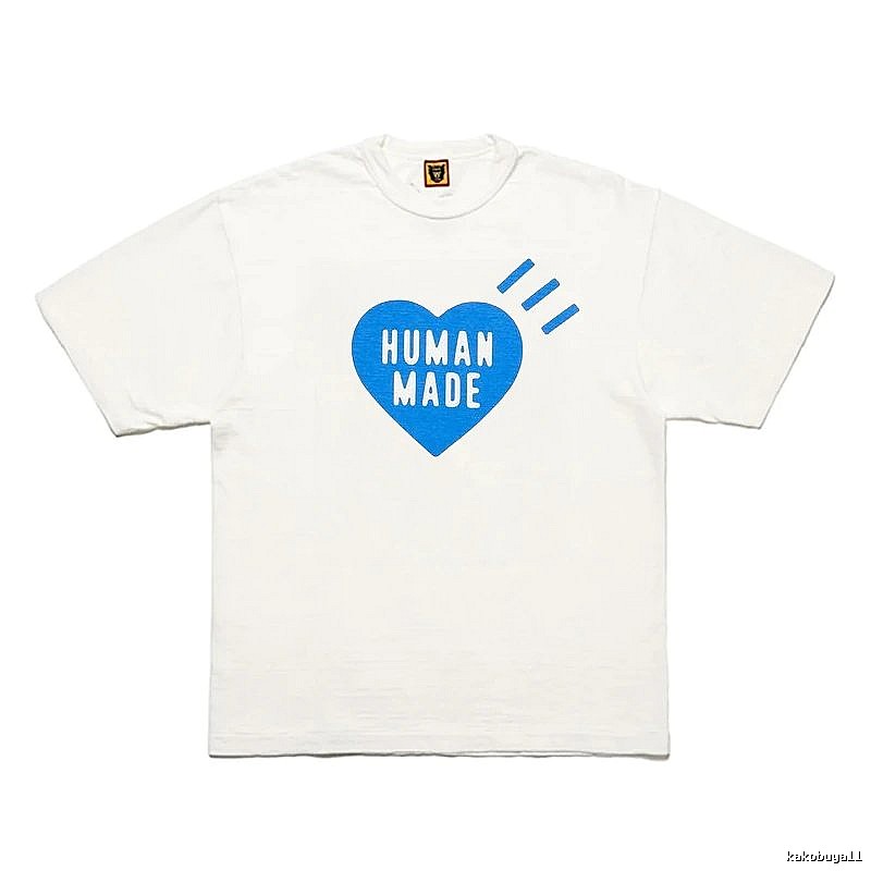 Human Made Resort Heart logo T-shirt Black Green Human for Travel Looks